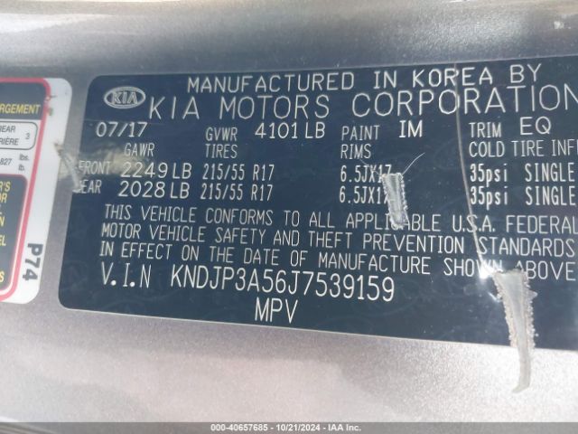 Photo 8 VIN: KNDJP3A56J7539159 - KIA SOUL 