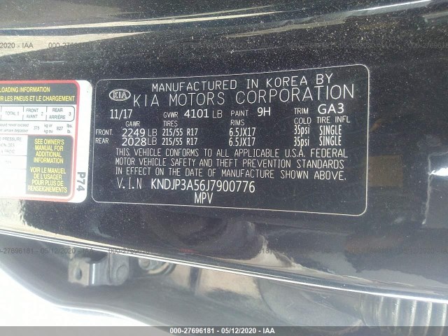 Photo 8 VIN: KNDJP3A56J7900776 - KIA SOUL 