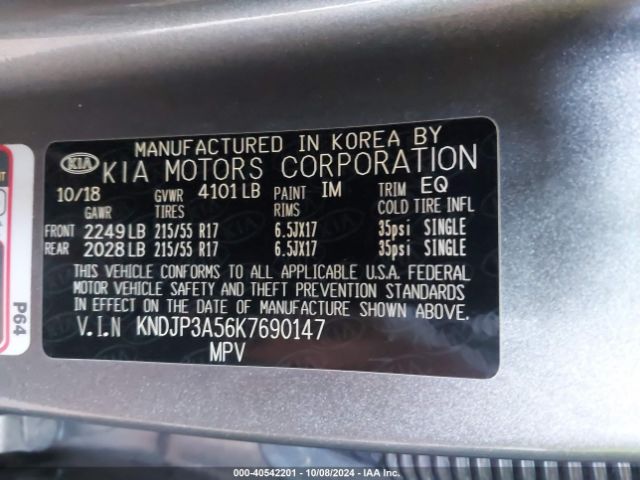 Photo 8 VIN: KNDJP3A56K7690147 - KIA SOUL 