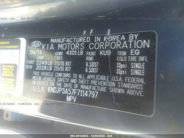 Photo 8 VIN: KNDJP3A57F7114797 - KIA SOUL 