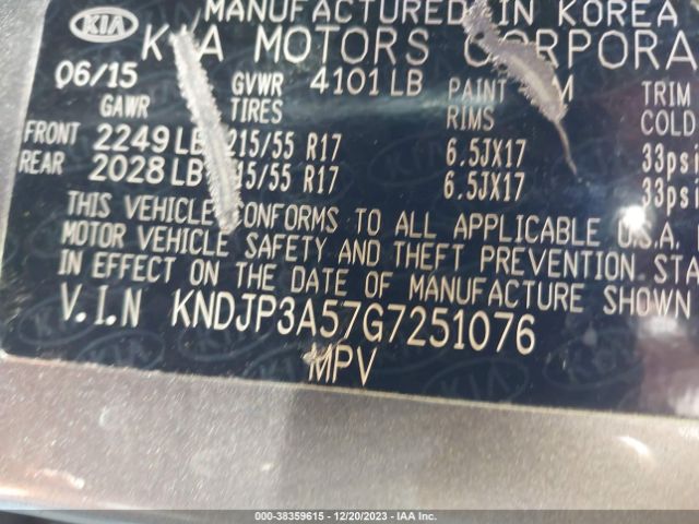 Photo 8 VIN: KNDJP3A57G7251076 - KIA SOUL 