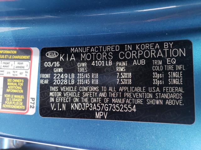 Photo 9 VIN: KNDJP3A57G7352554 - KIA SOUL + 