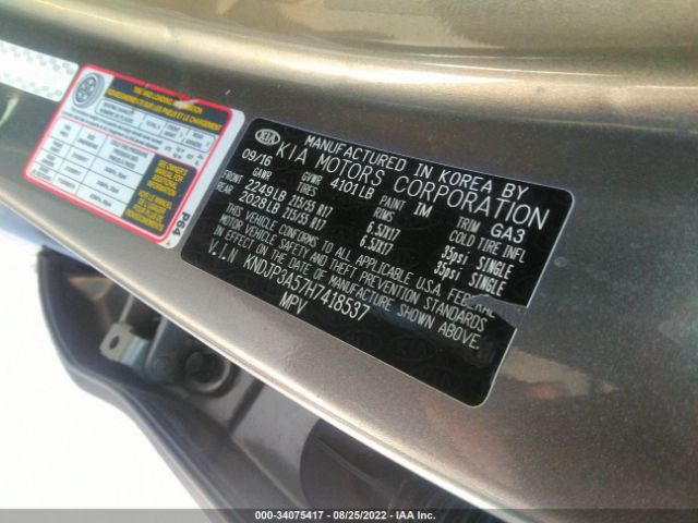 Photo 8 VIN: KNDJP3A57H7418537 - KIA SOUL 