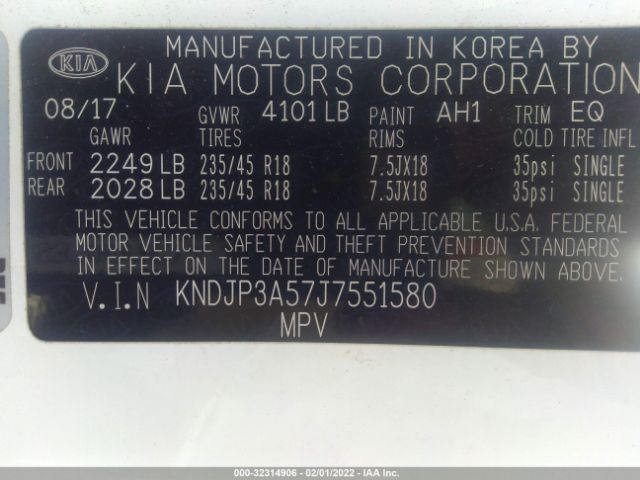 Photo 8 VIN: KNDJP3A57J7551580 - KIA SOUL 