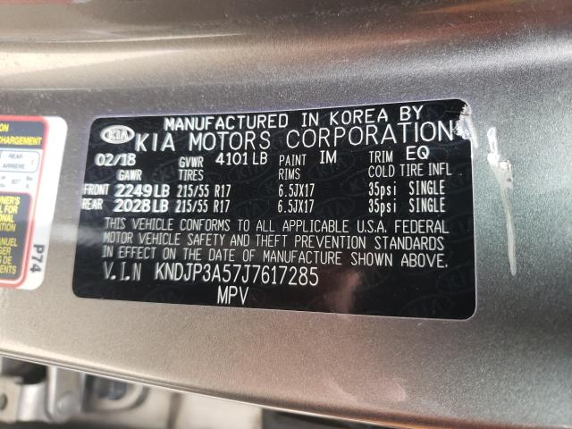 Photo 9 VIN: KNDJP3A57J7617285 - KIA SOUL + 