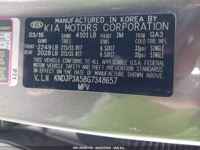 Photo 8 VIN: KNDJP3A58G7348657 - KIA SOUL 