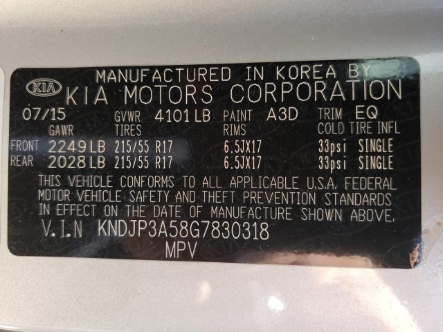 Photo 9 VIN: KNDJP3A58G7830318 - KIA SOUL + 