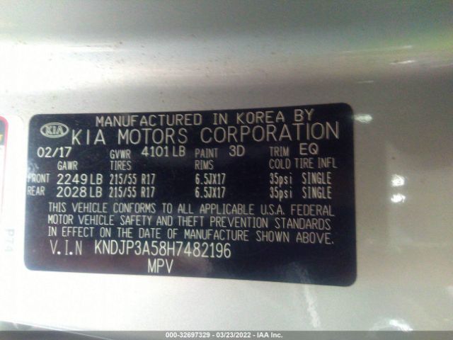 Photo 8 VIN: KNDJP3A58H7482196 - KIA SOUL 