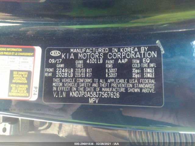 Photo 8 VIN: KNDJP3A58J7567626 - KIA SOUL 