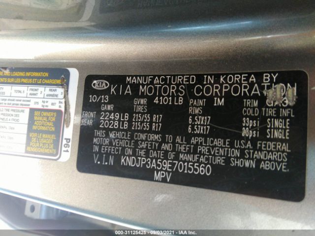 Photo 8 VIN: KNDJP3A59E7015560 - KIA SOUL 