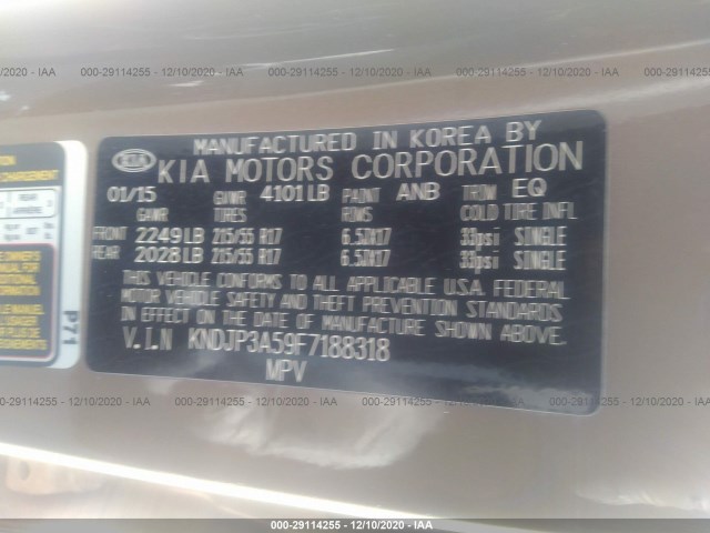 Photo 8 VIN: KNDJP3A59F7188318 - KIA SOUL 