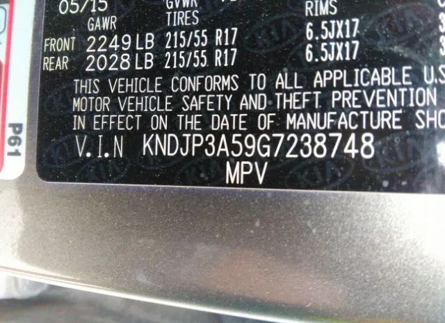 Photo 8 VIN: KNDJP3A59G7238748 - KIA SOUL 