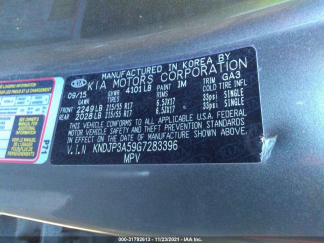 Photo 8 VIN: KNDJP3A59G7283396 - KIA SOUL 