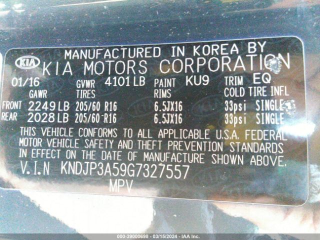 Photo 8 VIN: KNDJP3A59G7327557 - KIA SOUL 