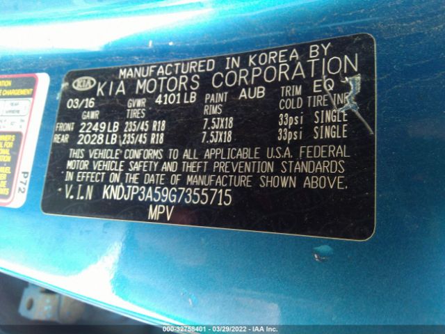 Photo 8 VIN: KNDJP3A59G7355715 - KIA SOUL 