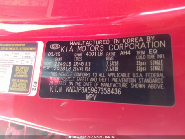 Photo 8 VIN: KNDJP3A59G7358436 - KIA SOUL 