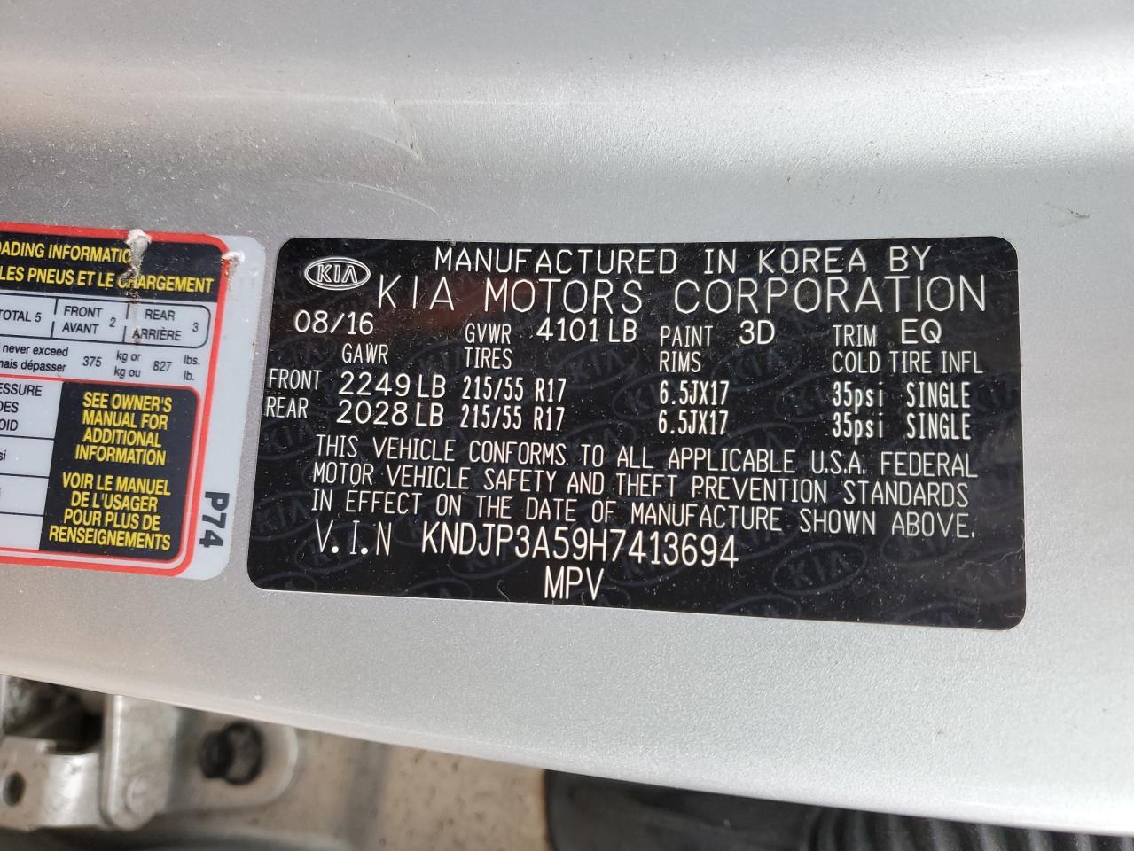 Photo 12 VIN: KNDJP3A59H7413694 - KIA SOUL 