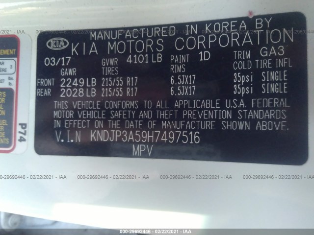 Photo 8 VIN: KNDJP3A59H7497516 - KIA SOUL 