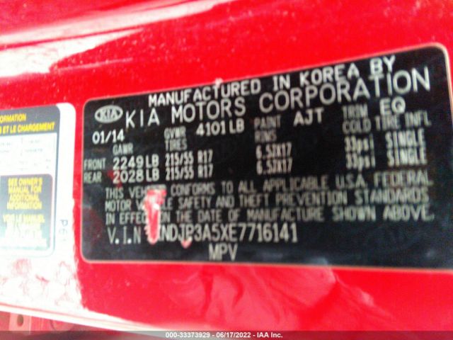 Photo 8 VIN: KNDJP3A5XE7716141 - KIA SOUL 