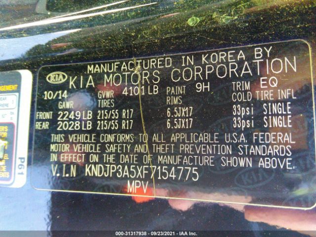 Photo 8 VIN: KNDJP3A5XF7154775 - KIA SOUL 