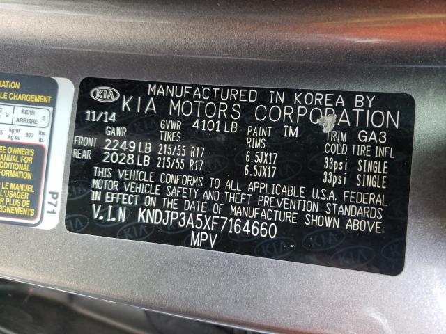 Photo 9 VIN: KNDJP3A5XF7164660 - KIA SOUL + 