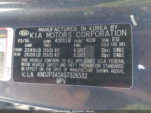 Photo 8 VIN: KNDJP3A5XG7326532 - KIA SOUL 