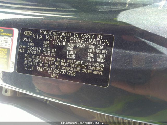 Photo 8 VIN: KNDJP3A5XG7377206 - KIA SOUL 