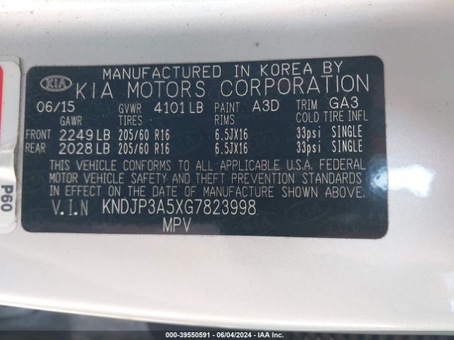 Photo 8 VIN: KNDJP3A5XG7823998 - KIA SOUL 