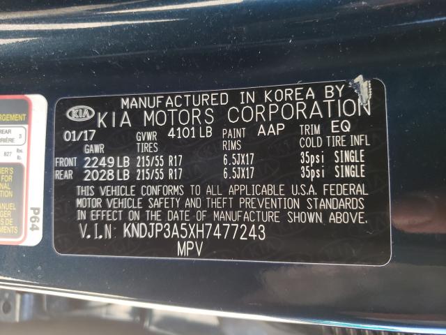 Photo 9 VIN: KNDJP3A5XH7477243 - KIA SOUL + 