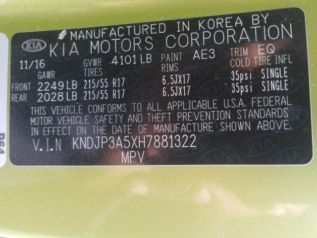 Photo 9 VIN: KNDJP3A5XH7881322 - KIA SOUL + 