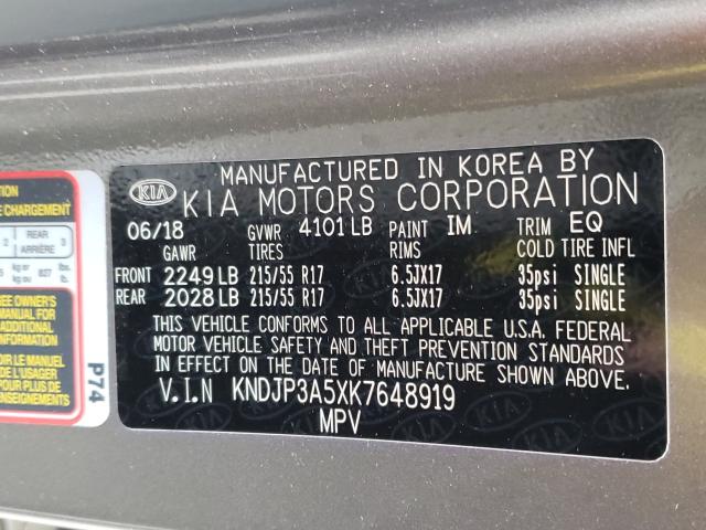 Photo 9 VIN: KNDJP3A5XK7648919 - KIA SOUL + 