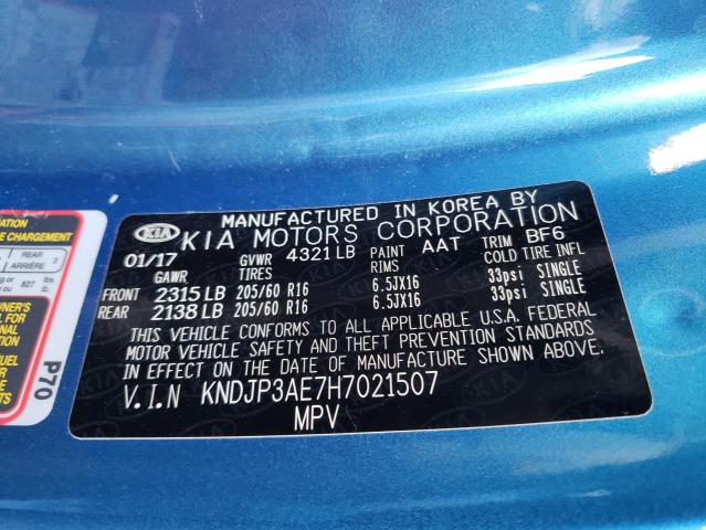 Photo 9 VIN: KNDJP3AE7H7021507 - KIA SOUL EV 