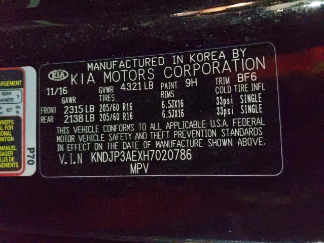 Photo 12 VIN: KNDJP3AEXH7020786 - KIA SOUL 