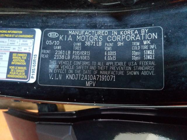 Photo 9 VIN: KNDJT2A10A7191071 - KIA SOUL 