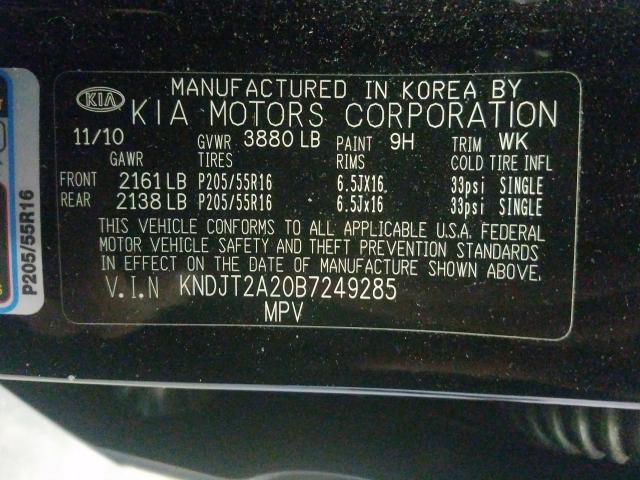 Photo 9 VIN: KNDJT2A20B7249285 - KIA SOUL 