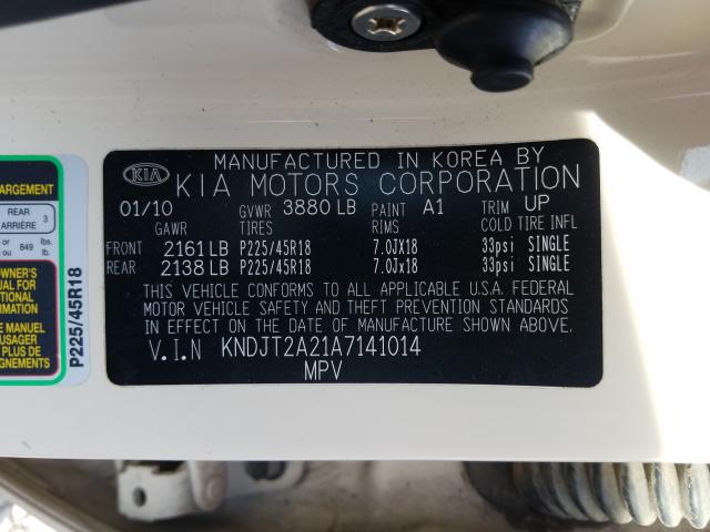 Photo 9 VIN: KNDJT2A21A7141014 - KIA SOUL 