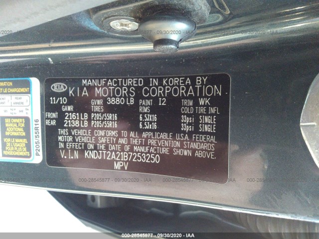 Photo 8 VIN: KNDJT2A21B7253250 - KIA SOUL 