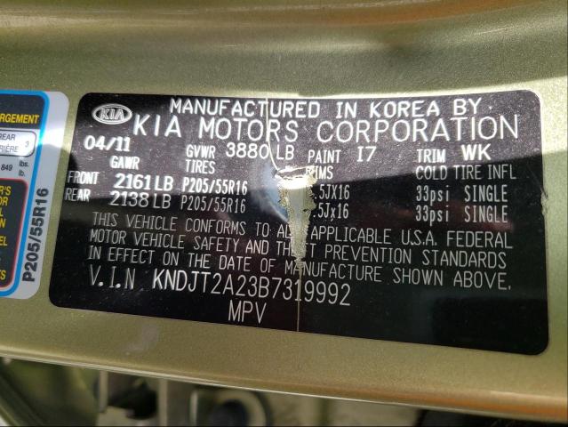 Photo 9 VIN: KNDJT2A23B7319992 - KIA SOUL + 