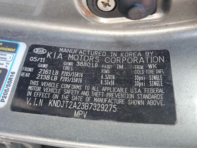 Photo 11 VIN: KNDJT2A23B7329275 - KIA SOUL 