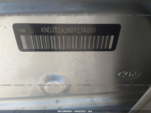 Photo 8 VIN: KNDJT2A26B7274000 - KIA SOUL 