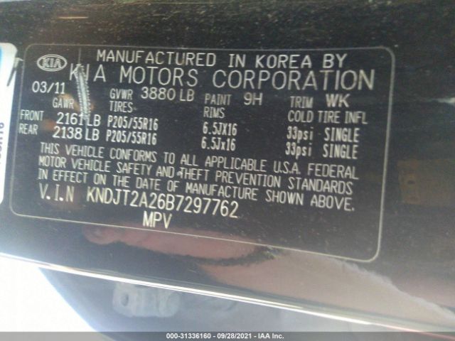 Photo 8 VIN: KNDJT2A26B7297762 - KIA SOUL 