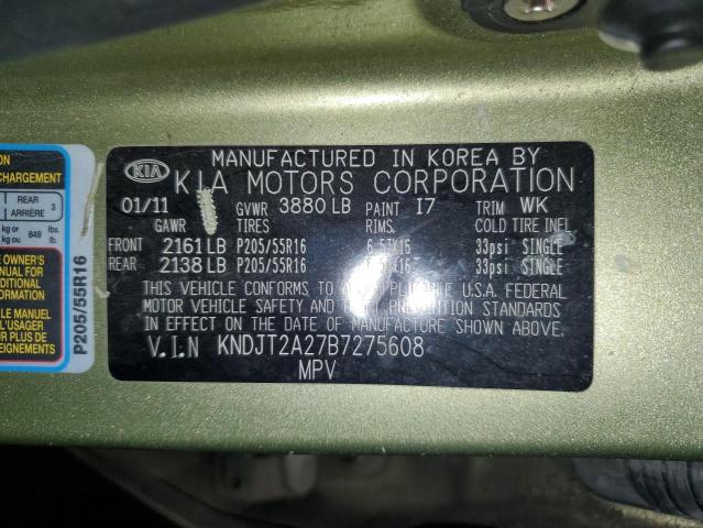 Photo 13 VIN: KNDJT2A27B7275608 - KIA SOUL + 