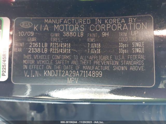 Photo 8 VIN: KNDJT2A29A7114899 - KIA SOUL 