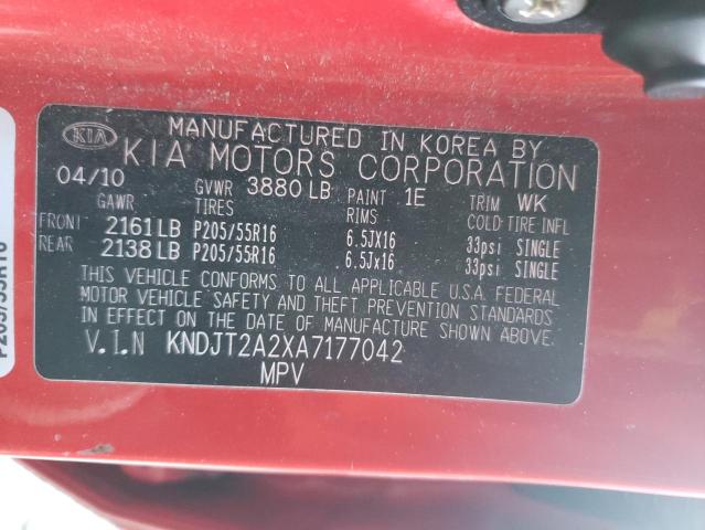 Photo 9 VIN: KNDJT2A2XA7177042 - KIA SOUL + 