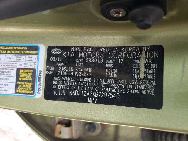 Photo 9 VIN: KNDJT2A2XB7297540 - KIA SOUL 