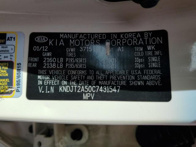 Photo 9 VIN: KNDJT2A50C7431547 - KIA SOUL 