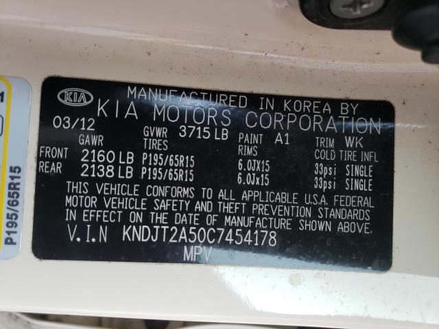 Photo 9 VIN: KNDJT2A50C7454178 - KIA SOUL 