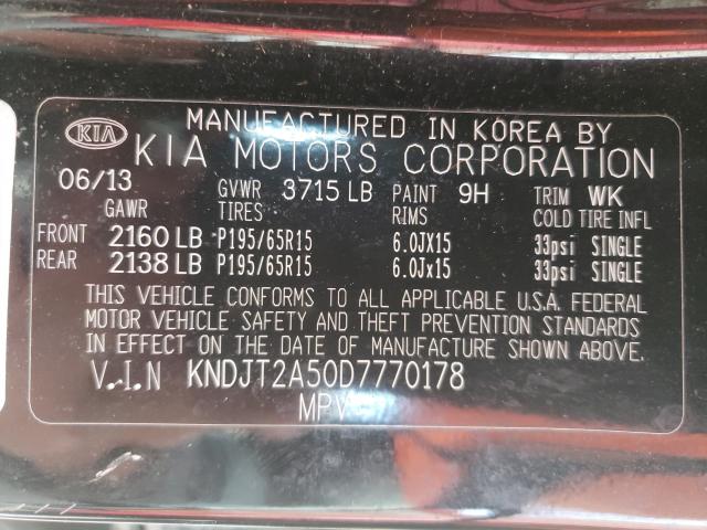 Photo 9 VIN: KNDJT2A50D7770178 - KIA SOUL 