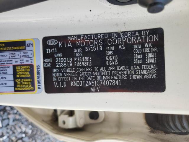 Photo 12 VIN: KNDJT2A51C7407841 - KIA SOUL 