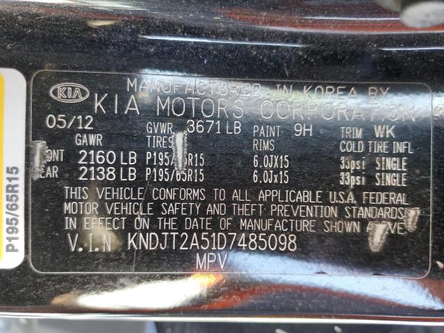 Photo 11 VIN: KNDJT2A51D7485098 - KIA SOUL 